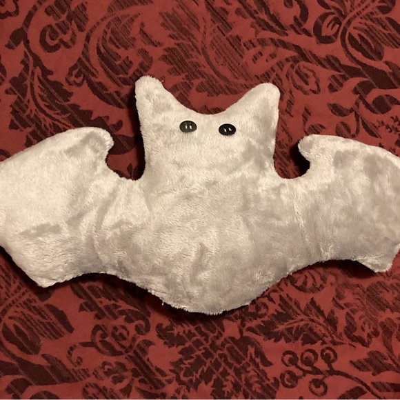 Plush Bat Pillow in Black and Grey - Picture 2 of 4